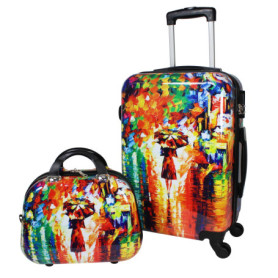 Ensemble de 2 valises rigides World Traveler Paris Nights - Multicolore