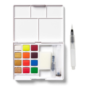Boîte Aquarelle Sakura Koi 12 Couleurs Métalliques et Fluorescentes
