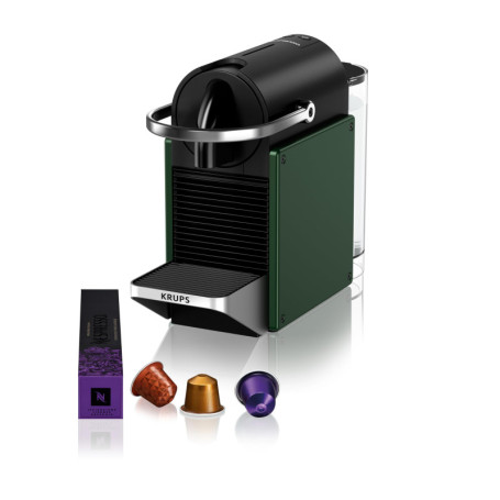 Cafetière Nespresso Krups Pixie Vert Foncé - Design Compact et Moderne