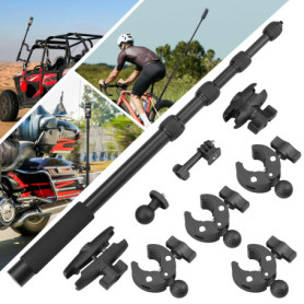Support de Moto BRDRC pour Caméras Insta360 et DJI Osmo - Kit de Montage Multi-Angles