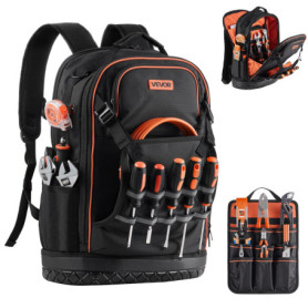 Sac à Dos à Outils VEVOR avec 65 Poches et Compartiment pour Ordinateur Portable