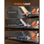 Scie Sabre sans fil 21V, Scie Sabre à Batterie avec 2 batteries de 4,0 Ah, 0-3200 spm, 8 lames de scie, changement de lame sans 