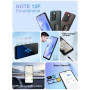 invens Note 12P Téléphone Portable Pas Cher, Écran 6.6" HD+, Caméra 48MP+8MP, Batterie 5000mAh, 16GB RAM 128GB ROM, Android 15 S