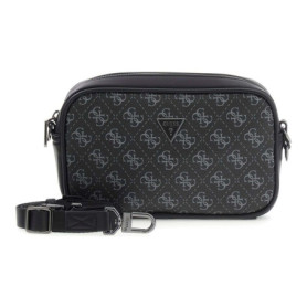 Sac à épaule GUESS Milano Camera Bag en cuir noir