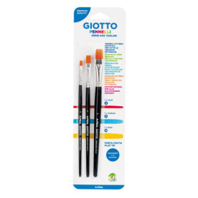 Lot de 3 Pinceaux Taklon Giotto - Idéal pour Peinture et Beaux-Arts