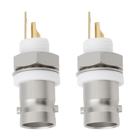 Lot de 2 Connecteurs Coaxiaux BNC Droits pour Vidéosurveillance