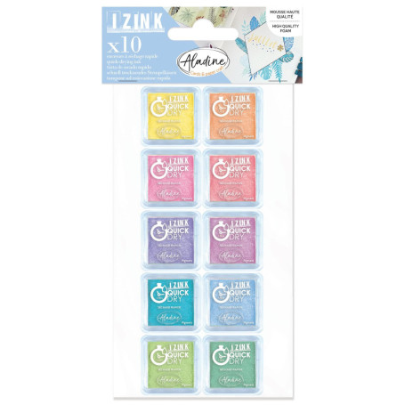 Ensemble de 10 Mini Encreurs Pastel à Séchage Rapide - Aladine