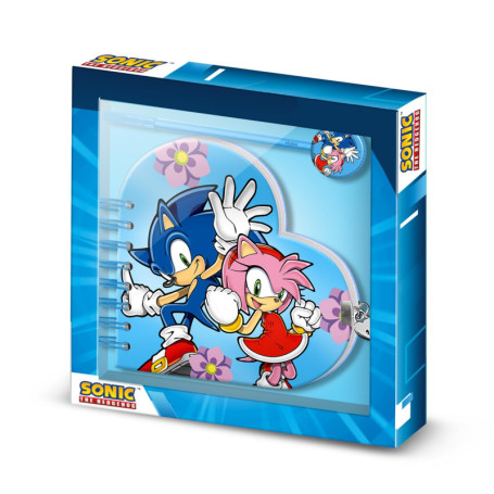 Carnet Sonic The Hedgehog avec Stylo Coeur - Karactermania