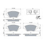 Plaquettes de Frein Avant Bosch BP1360 - Jeu de 4 avec Accessoires