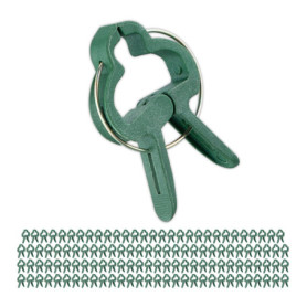 Lot de 120 Pinces Vertes pour Plantes Grimpantes - Relaxdays