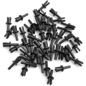 Lot de 50 Rivets à Expansion Noir pour Voiture - Montage Rapide et Pratique