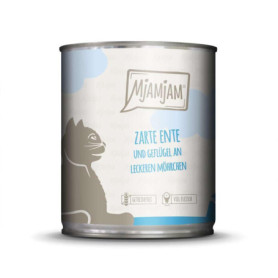 MjAMjAM Nourriture Humide Premium pour Chats - Canard et Volaille avec Carottes - Pack de 6 x 800g