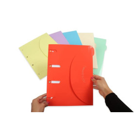 Pack de 6 Pochettes de Rangement A4 Djois - Finition Pelliculée Multicolore