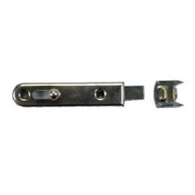 Verrou de meuble GAH-Alberts avec poignée bouton en acier laitonné - 70 x 16 mm