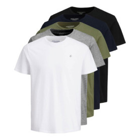 Lot de 5 T-shirts JACK & JONES en Coton Blanc Taille L