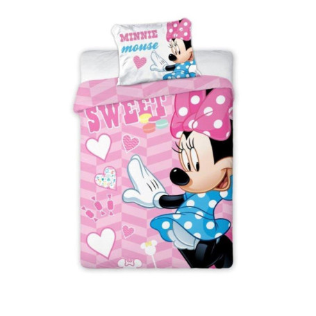 Parure de lit Minnie Mouse pour enfant - 2 pièces en coton
