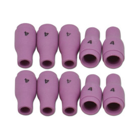 Pack de 10 Cuves Céramiques pour Chalumeau TIG 13N08 - Orifice 6,5mm