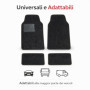 Jeu de Tapis de Sol en Moquette Noir pour Voiture - Bottari 14083