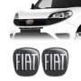 Autocollants 3D Fiat Doblò - Remplacement Logo Noir, 2 Pièces