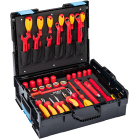 Kit d'outils isolés HAZET 150/39 pour haute tension - 39 pièces dans L-Boxx