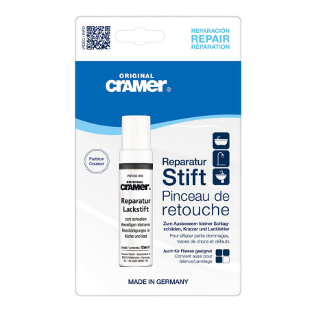 Kit de Réparation Émail Blanc pour Sanitaires et Carrelages - Cramer