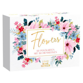 Lot de 60 cartes postales florales en aquarelle - TOPP