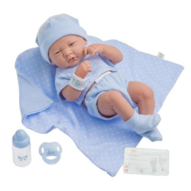 Poupée Bébé Newborn JC Toys 38 cm avec Ensemble à Pois Rose