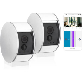 Pack de 2 Caméras Intérieures Somfy avec Volet Motorisé et Vision Nocturne