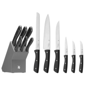 WMF Set de Couteaux 7 Pièces avec Bloc en Bois Laqué