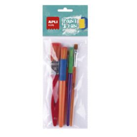 Set de 5 Pinceaux Colorés pour Enfants - APLI Kids