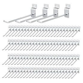 Lot de 100 Crochets Muraux en Acier Inoxydable - 20 cm Antidérapants