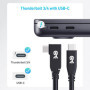 Câble USB 4 Coudé 1m 40Gbps - Vidéo 8K et Charge 240W