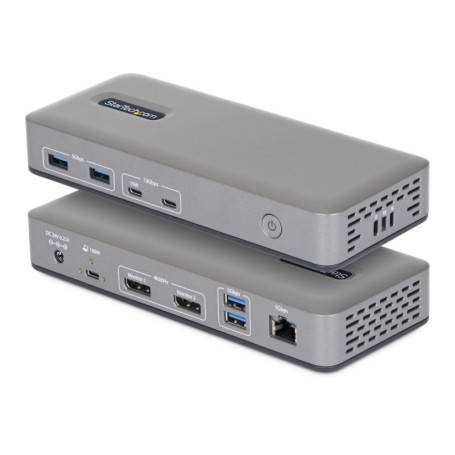 Station d'accueil USB-C StarTech avec Double Port DisplayPort 4K 60Hz et Chargeur 100W