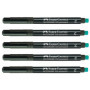 Faber-Castell Multimarker Permanent Noir - Lot de 5 Marqueurs Effaçables
