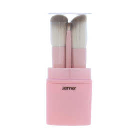Ensemble de Pinceaux de Maquillage Zenner avec Étui – 4 Pinceaux de Voyage
