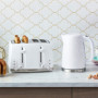 Grille-pain Russell Hobbs 4 Tranches Design Nid d'Abeille Blanc