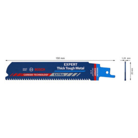Lame de Scie Sabre Bosch Expert Thick Tough Metal 150 mm