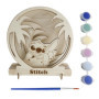 Set de Figurines Colorées en Bois Stitch à Peindre pour Enfants