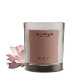 Bougie Parfumée Lotus & Nénuphar - Jean & Len, 195 g, Végane et Apaisante