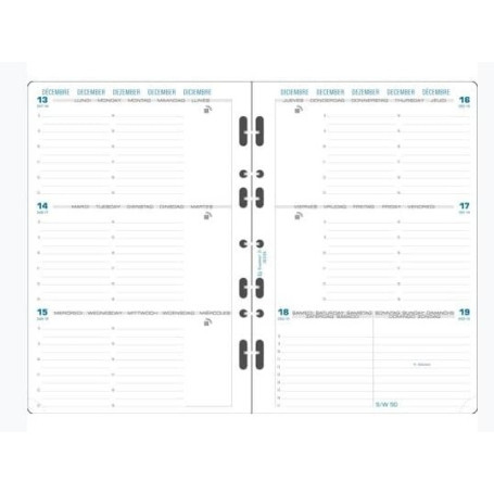 Recharge Organiseur Exatime 21 - Semainier Horizontal 2026