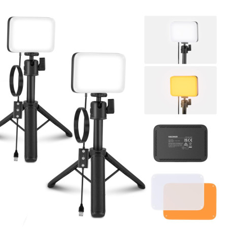Kit d'Éclairage LED Neewer avec Trépieds pour Vidéoconférence et Maquillage
