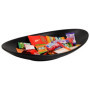 Plateau Décoratif Ovale Noir Hoxfly - Organisateur Élégant pour Bijoux et Clés