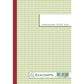 Carnet Autocopiant Exacompta Manifold Tripli 5x5 - 50 Feuillets Numérotés