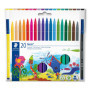 Feutres de Coloriage Noris Staedtler - Étui de 20 Couleurs Assorties