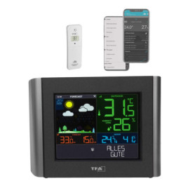 Station Météo WLAN TFA Dostmann avec Application et Alarmes Réglables