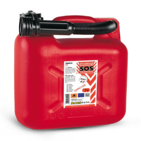 Bidon en Plastique Bottari 5L avec Verseur Rouge