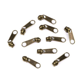 Lot de 10 Curseurs Métalliques N°3 Non Verrouillables pour Fermetures Éclair