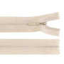 Fermeture Éclair Invisible 60 cm en Polyester - Crème - Idéale pour Vêtements et Couture