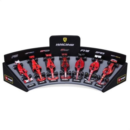 Coffret Collection 7 Véhicules F1 Scuderia Ferrari 1/43 avec Présentoir