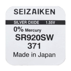 Piles Oxyde d'Argent Seiko 371 pour Horloge